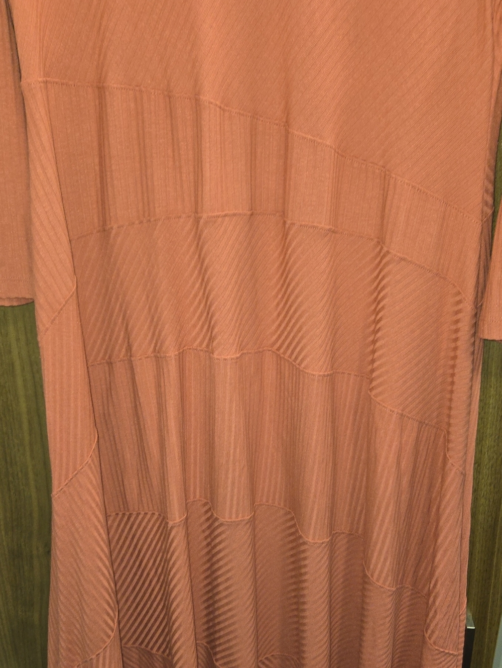 Soft Surroundings-Maxi Dress Ribbed Knit in Coral-Size XL - Picture 8 of 13